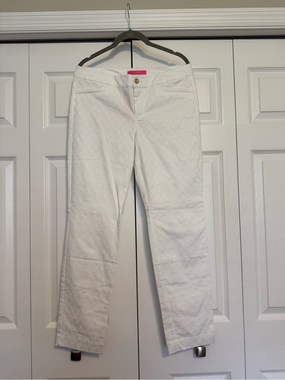 LILLY PULITZER: Kelly Skinny Ankle Pant; Resort White, 8